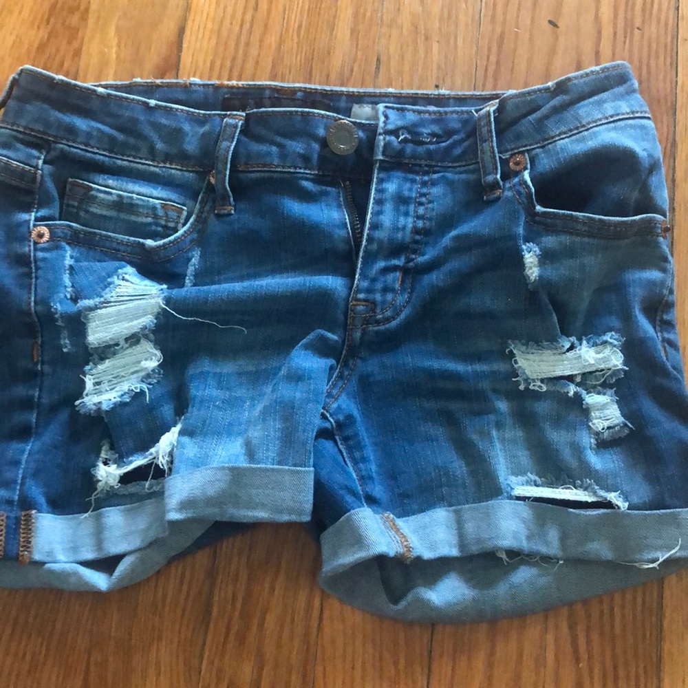 Distressed Jean Shorts